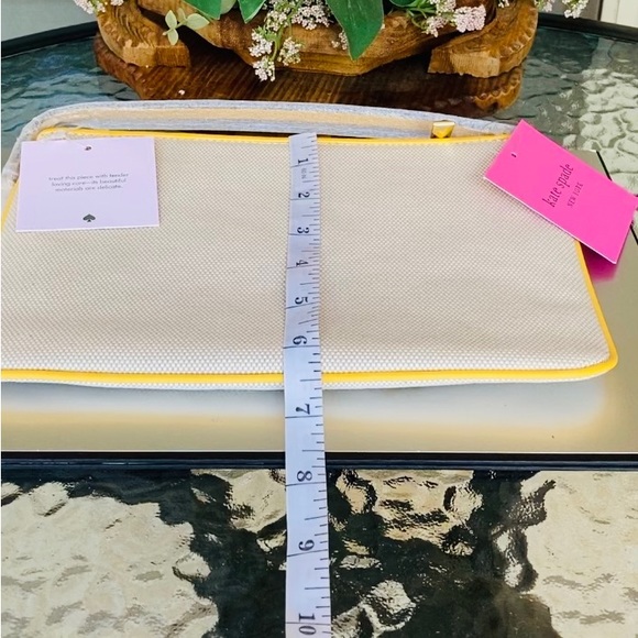 Kate Spade Sunkiss Embroidered Canvas Sun Pouch Wristlet NWT - Picture 10 of 11